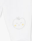 Ensemble veste croisée et pantalon en tubique blanc bébé mixte ZOLOIS / 21E0NMG2ENS000
