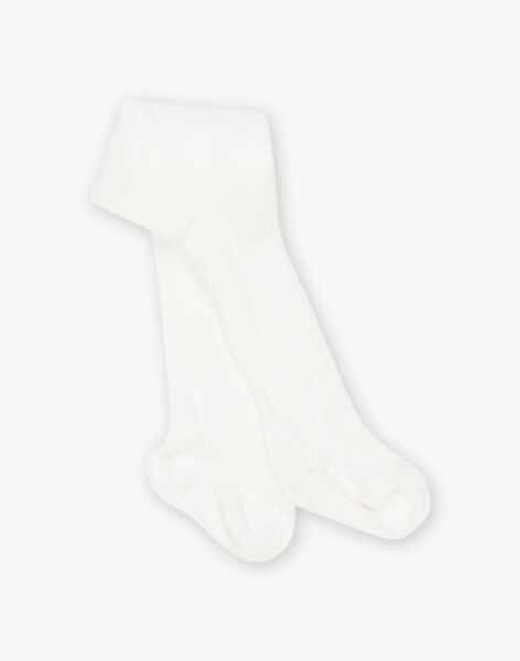 Collant écru avec torsade fantaisie DROSUETTE 1 / 22H4PFQ1COT001