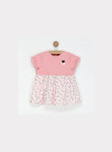 Robe rose bi matière NABEATRIX / 18E1BF51ROB305