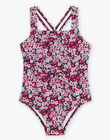 Maillot de bain 1 pièce cassis à imprimé fleuri FRYCRETTE / 23E4PFM4D4KD302