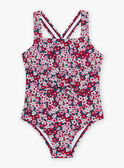 Maillot de bain 1 pièce cassis à imprimé fleuri FRYCRETTE / 23E4PFM4D4KD302