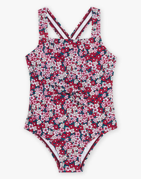 Maillot de bain 1 pièce cassis à imprimé fleuri FRYCRETTE / 23E4PFM4D4KD302
