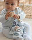 Doudou carré écru à animation 3D Paresseux FONT / 23E0AG71JOU614