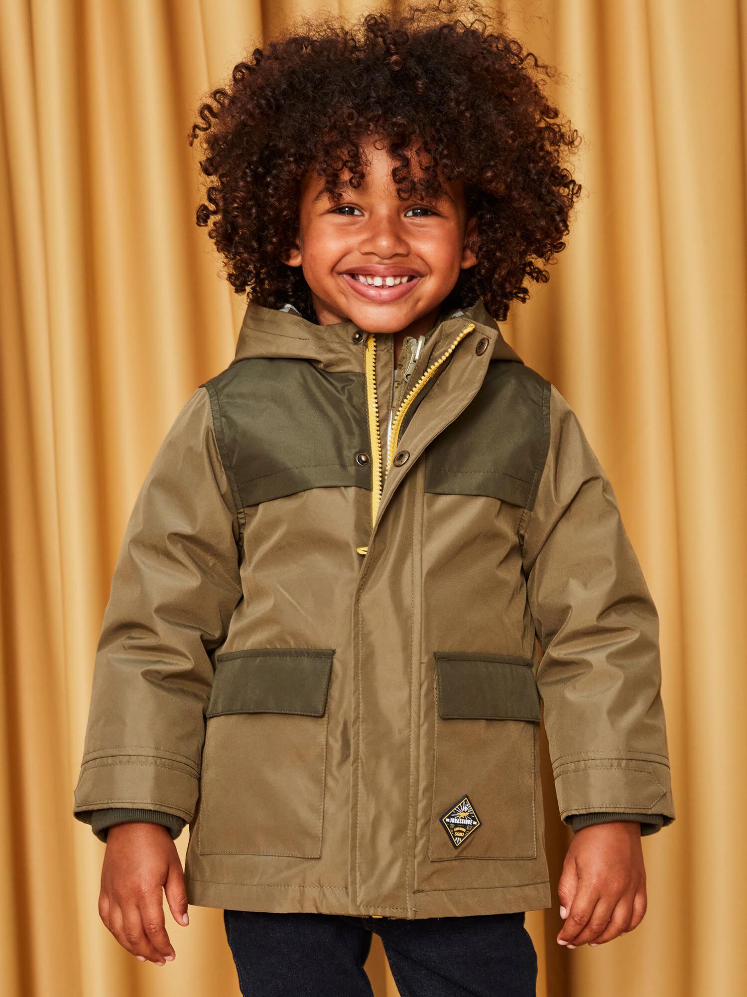 Parka capuche 3 en 1 kaki