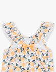 Maillot de bain 1 pièce orange et bleu à imprimé clémentines FITERESE / 23E4BFM1MAI114