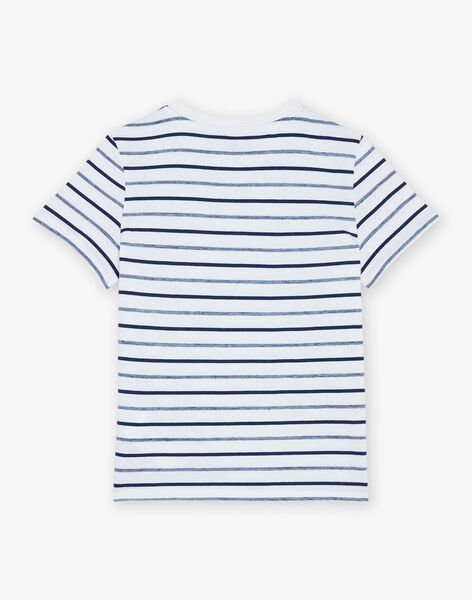 T-shirt bleu à imprimé à rayures FLYMIAGE / 23E3PGR3TMC715