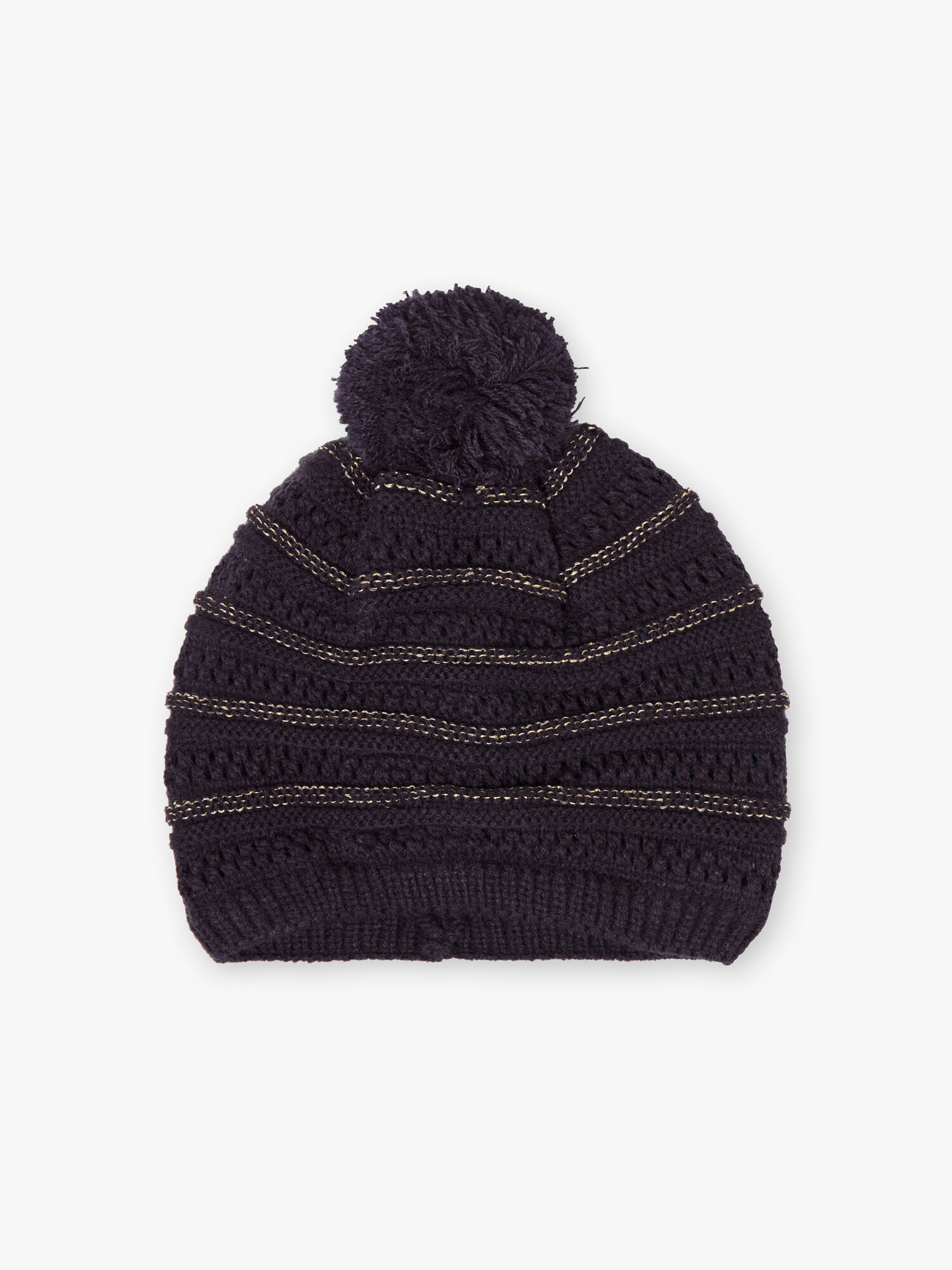 Bonnet en maille bleu marine enfant fille Fille Sergent Major