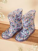 Bottes de pluie violettes à imprimé fleuri FAPLUIETTE / 23N10PF11D0C708