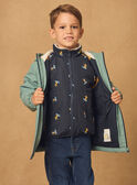 Imperméable 2 en 1 bleu ou ou bleu foncé imprimé animaux à manches longues Garçon NINIRAGE / 25H3PGE1IMP205