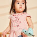 T-shirt blush à motif flamants rose