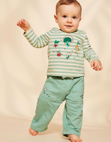 Pantalon en molleton vert amande FACECTOR / 23E1BGB1PAN611