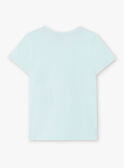 T-shirt manches courtes bleu ciel imprimé requin enfant garçon ZUZAGE1 / 21E3PGL3TMC614