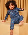 Pyjama jersey bleu marine chiné à imprimé dinosaures DECOSMAGE / 22H5PG25PYJ222