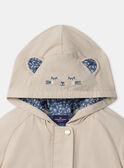 Parka 2 en 1 beige ou bleu imprimé fleuri Bébé Fille NIMAUD / 25H1BFE1PAR080