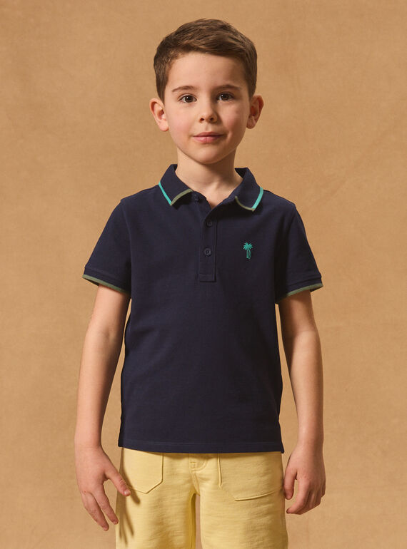 Polo Bleu marine MMIBASAGE / 25E3PGT4POL070