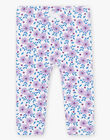 Legging en coton imprimé fleuri mauves DAALIZEE / 22H4BF51CAL001