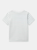 Lot de 2 t-shirts à rayures ou blanc uni Garçon  NUIRIBAGE / 25H5PGC1HLI001