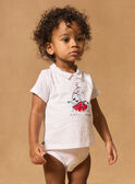T-shirt body imprimé à col MAJEAN / 25E1BGJ1BOD001