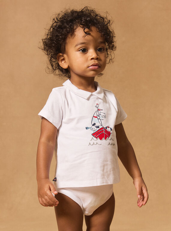 T-shirt body imprimé à col MAJEAN / 25E1BGJ1BOD001