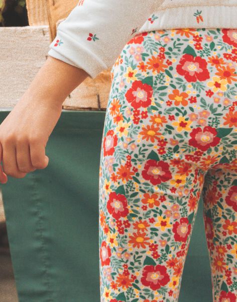 Legging écru à fleurs FELEGETTE / 23E2PFB1LG001