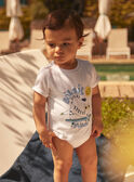 T-shirt-body blanc à manches courtes LABILLY / 24H1BGI2BOD000