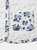 Veste matelassé blanc et imprimé fleuri sans manches Bébé Fille NAJUSTINE / 25H1BFQ1CSM009