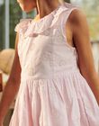 Robe rose à broderies fleuries FREROSETTE / 23E2PFI2ROBD320