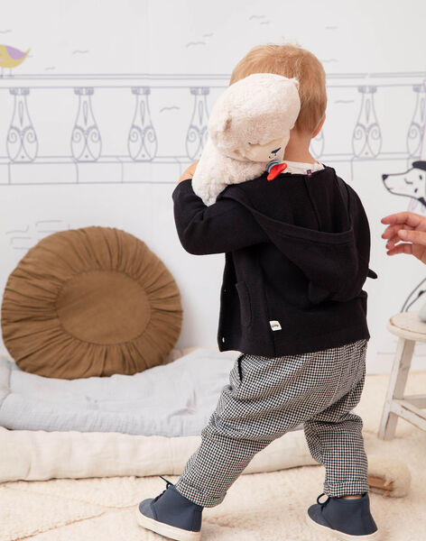 Gilet En Maille A Capuche Noir Bebe Garcon Chemise T Shirt Et Polo Bebe Sergentmajor