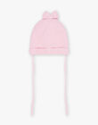 Bonnet rose en tricot avec oreilles 3D FIMADDY / 23E4BF52BON030