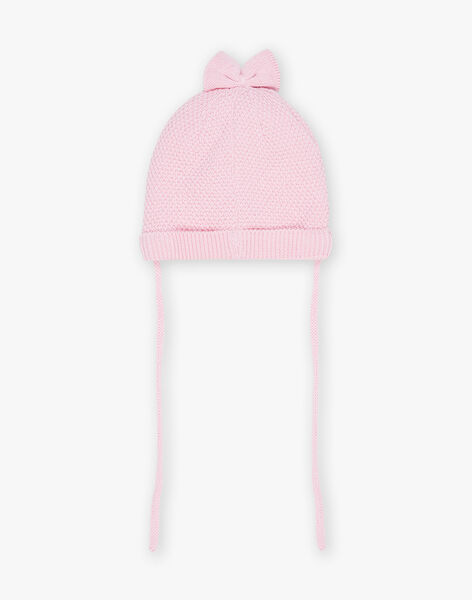 Bonnet rose en tricot avec oreilles 3D FIMADDY / 23E4BF52BON030