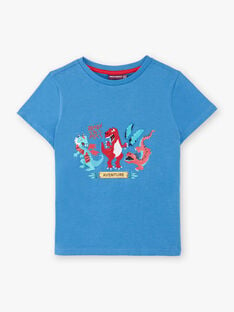 T-shirt bleu imprimé dinosaure ZADRISAGE / 21E3PGJ2TMCC206