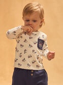 T-shirt blanc imprimé raton laveur à manches longues Bébé Garçon NAIVAN / 25H1BGP1TMLA015