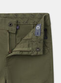 Pantalon vert kaki Garçon NUCHINAGE / 25H3PGQ2PAN604