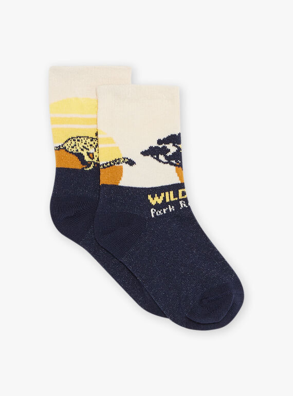 Chaussettes multicolores animation savane FACHAGE / 23E4PG81SOQ114