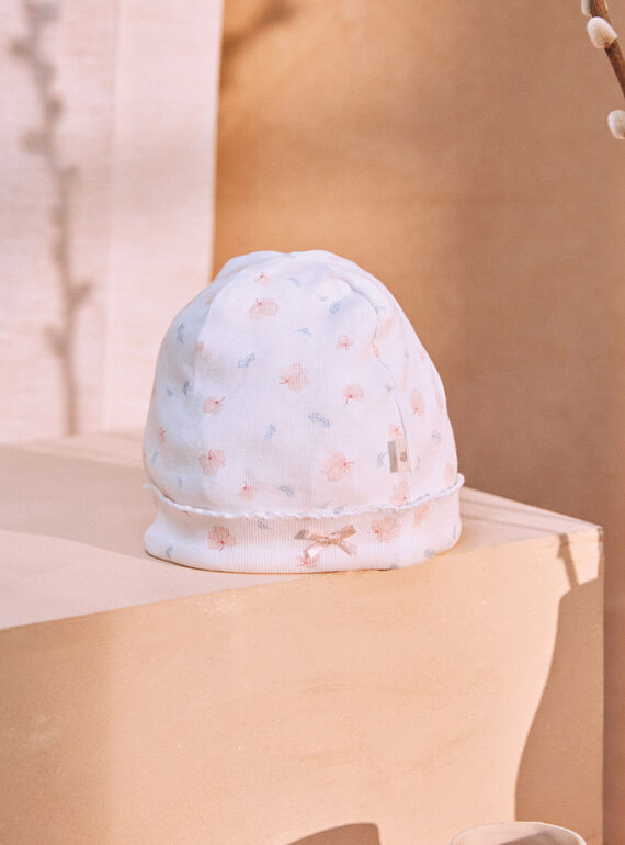 Bonnet de Naissance Rose KORA / 24E0AF11BNAD310