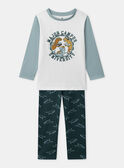 Pyjama tricolore imprimé dinosaures Garçon NUIDINAGE / 25H5PGB6PYJ001