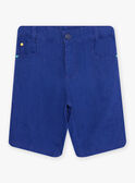Bermuda bleu nuit en lin enfant garçon COVAGE / 22E3PGN3BERC231
