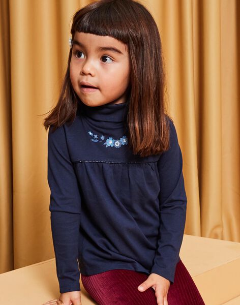 Pull à manches longues bleu marine à imprimé fleuri DROJAETTE 2 / 22H2PF81SPL622