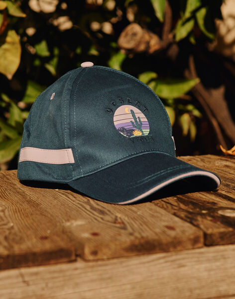 Casquette bleu canard et lilas à motif désert FLACAPAGE / 23E4PGO1CHA714