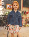 Veste en jean brodée bleu foncé FEVIETTE / 23E2PFB1VESK005
