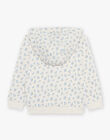 Haut de jogging vanille et bleu à fleurs FRIVIETTE / 23E2PFJ2JGH114