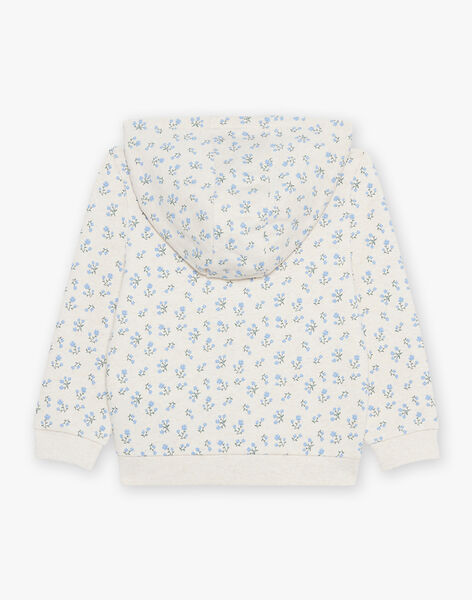 Haut de jogging vanille et bleu à fleurs FRIVIETTE / 23E2PFJ2JGH114