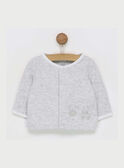 Tee shirt manches longues gris chiné RYALAIA / 19E0NM11TML943