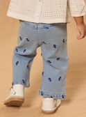 Pantalon brodé fleurs MADIANE / 25E1BF81PANP272