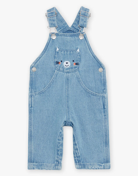 Salopette longue en jean bleu FAKOBE / 23E1BGC1SALP269