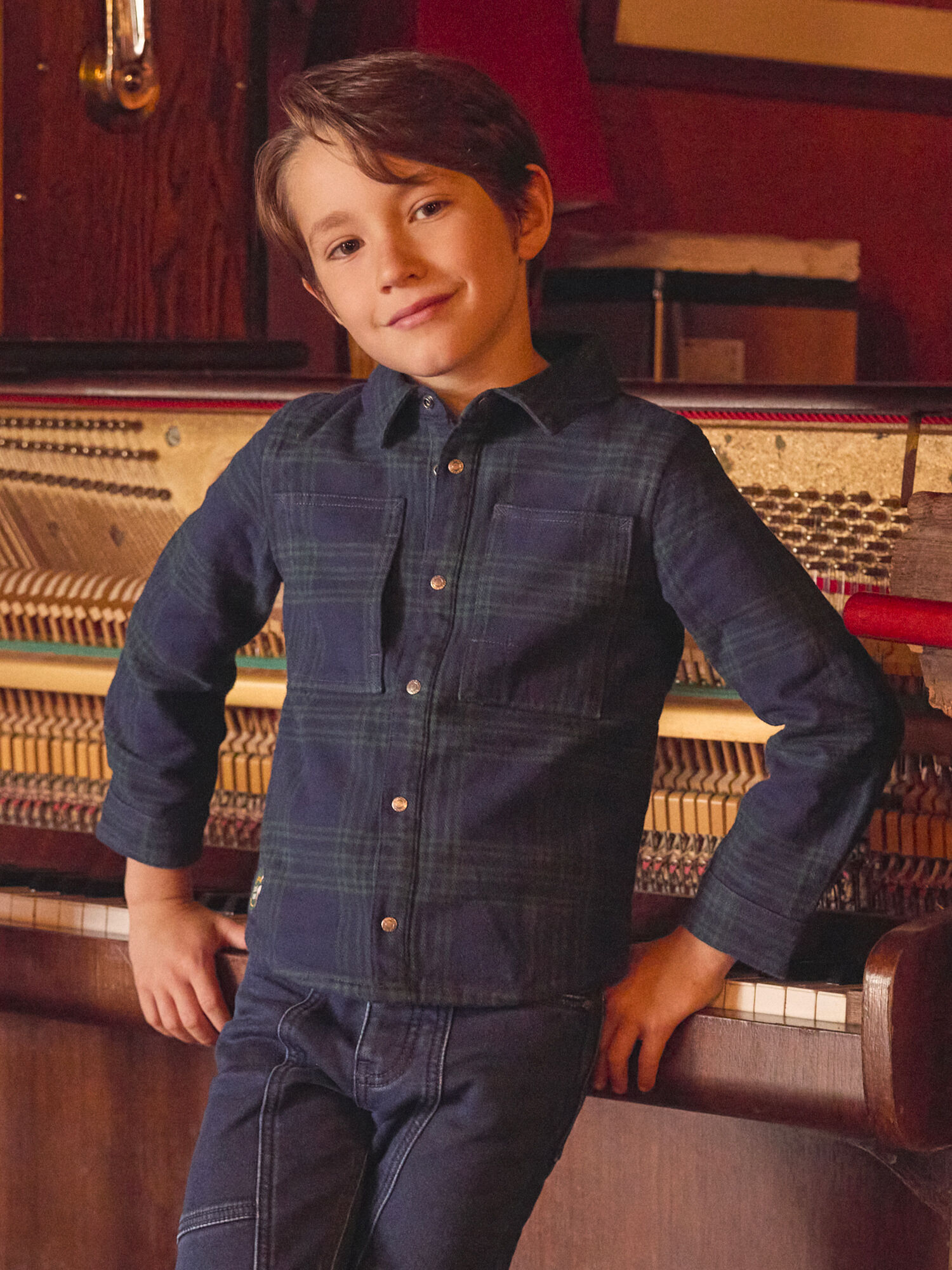 Chemise bleu marine enfant 2025