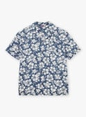 Chemise bleu marine à imprimé fleuri KROCHEMAGEM / 24E3GHT1CHM070