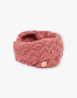 Snood vieux rose en tricot ajouré DRATWIETTE / 22H4PFM2SNOD312
