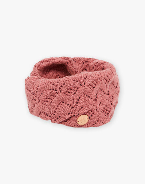 Snood vieux rose en tricot ajouré DRATWIETTE / 22H4PFM2SNOD312