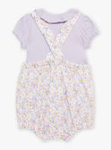 Body blanc et barboteuse lilas à imprimé fleurs FORANE / 23E0CFT1ENS000